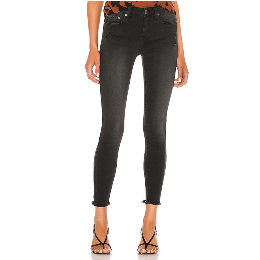 Pistola Audrey Mid Rise Raw Hem Grunge Skinny Jean
